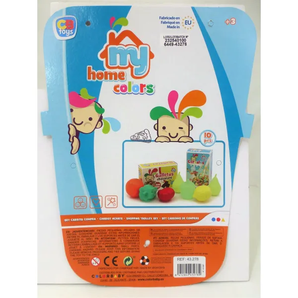Корзина для покупок Colorbaby My Home Игрушка 10 Предметы 34 x 54 x 29 cm 6 штук