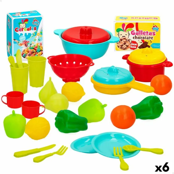 Leluruokasetti Colorbaby Keittiötarvikkeet ja -välineet 31 Kappaletta (6 osaa)