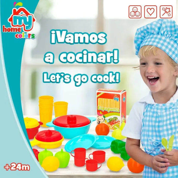 Leluruokasetti Colorbaby Keittiötarvikkeet ja -välineet 31 Kappaletta (6 osaa)