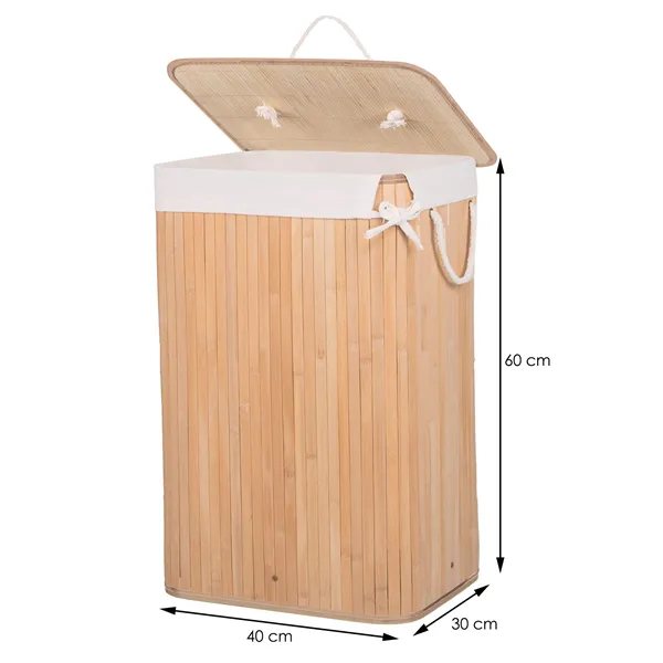 Bamboo laundry basket Springos HA0030 72l