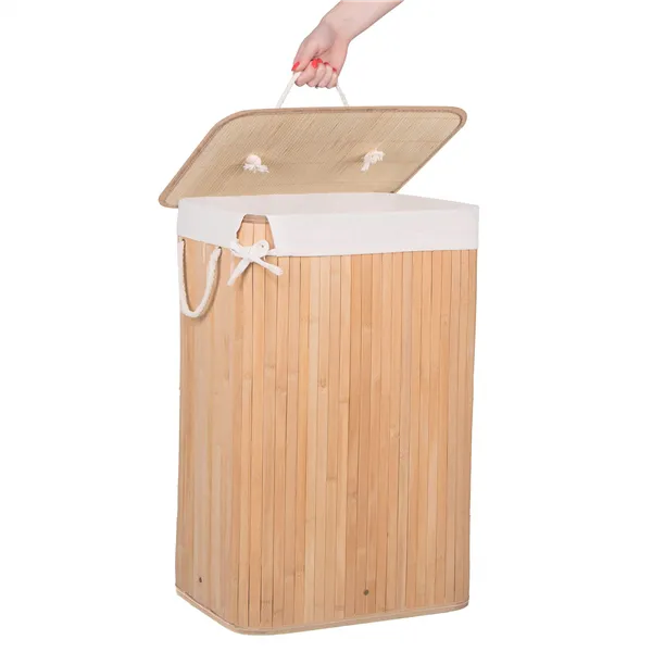 Bamboo laundry basket Springos HA0030 72l