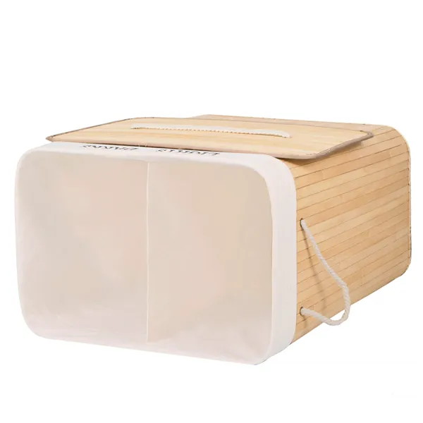 Bamboo laundry basket Springos HA0032 100l