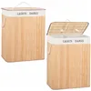 Bamboo laundry basket Springos HA0032 100l