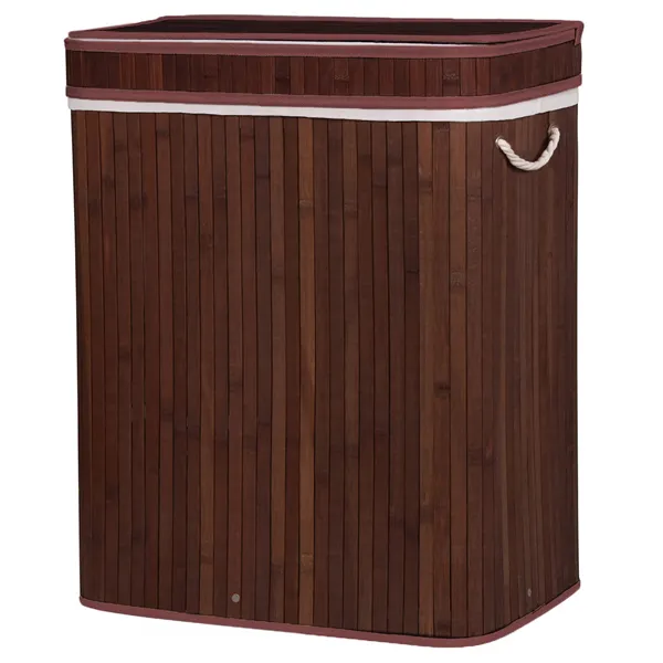 Bamboo laundry basket Springos HA0067 100l