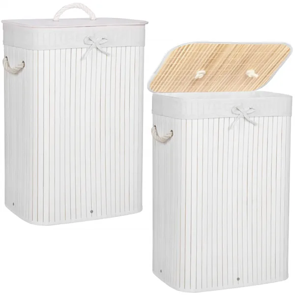 Bamboo laundry basket Springos HA0075 72l