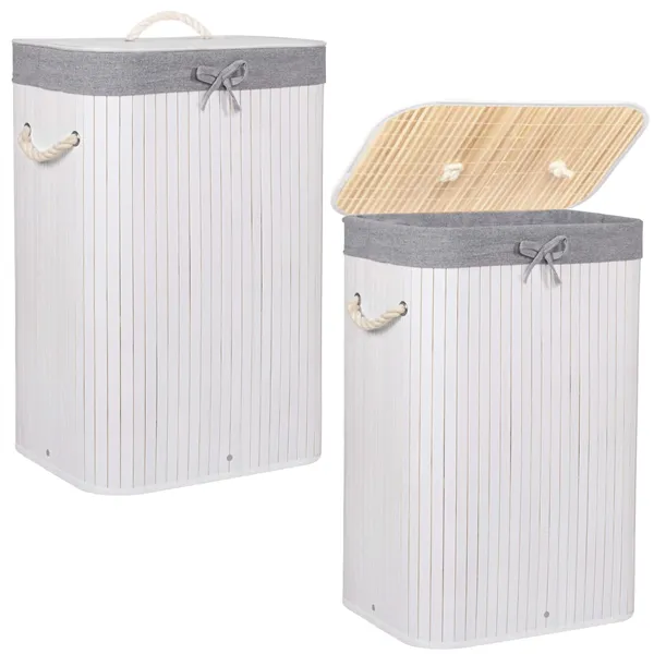 Bamboo laundry basket Springos HA0076 72l