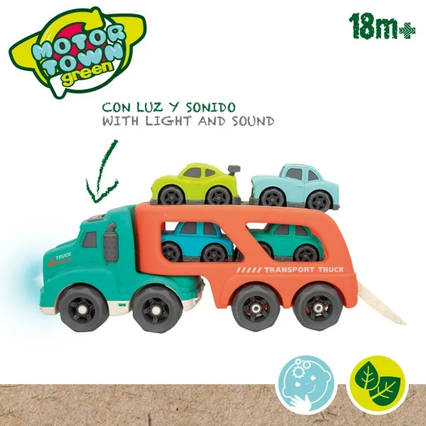 Kravas Automašīna un Automašīnas Motor Town Licht Skaņa 32,5 x 13 x 10,5 cm (2 gb.)