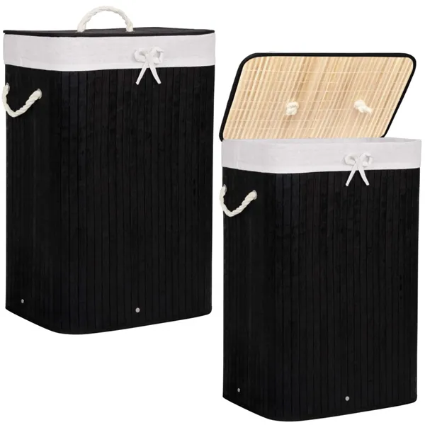 Bamboo laundry basket Springos HA0077 72l