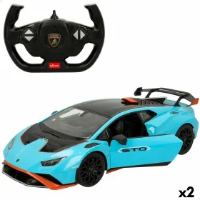 Kauko-ohjattava auto Lamborghini Huracán STO Sininen 1:14 (2 osaa)
