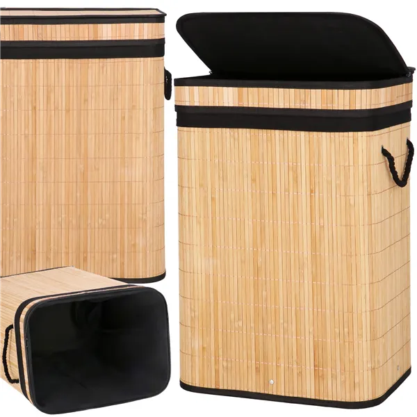 Bamboo laundry basket Springos HA0157 72l