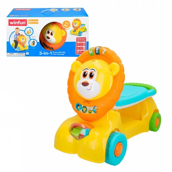 Машинка-каталка Winfun Лев Свет Звук 57 x 42 x 26 cm (2 штук)