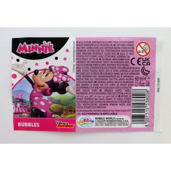 Мыльные пузыри Minnie Mouse 3,8 x 11,5 x 3,8 cm (24 штук)