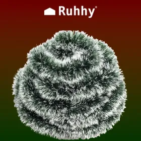 Jõulupuu pärg - härmas 6m Ruhhy 22310