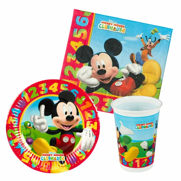 Juhlatarvikesetti Mickey Mouse (6 osaa)