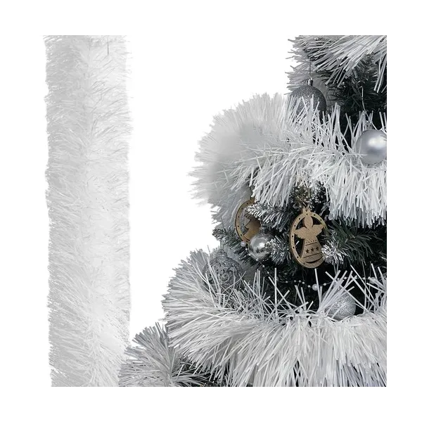 Jõulupuu pärg - valge 6m Ruhhy 22307