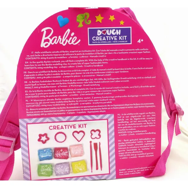 Plastilino modeliavimo kūrybiškas žaidimas Barbie Fashion Kuprinė 14 Dalys 600 g