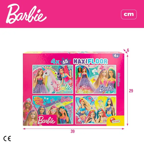 4 palapelin setti Barbie MaxiFloor 192 Kappaletta 35 x 1,5 x 25 cm