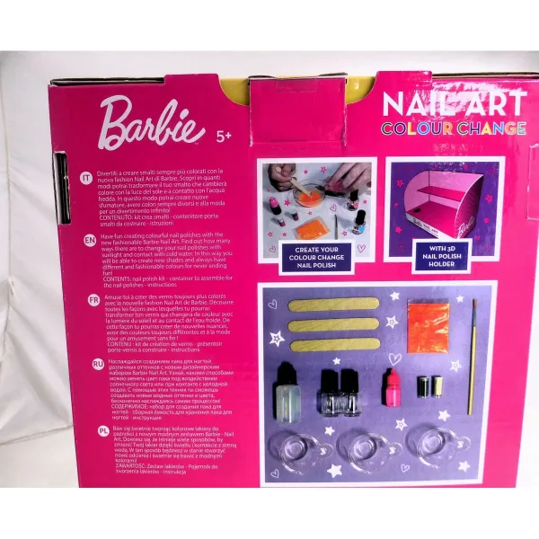 Kit to create Makeup Barbie Studio Color Change Nail polish 15 Pieces