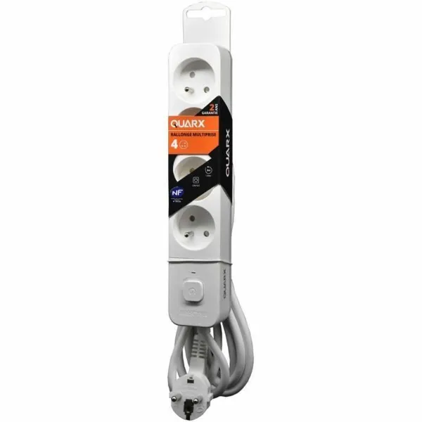 4-socket plugboard with power switch QUARX (1,5 m)