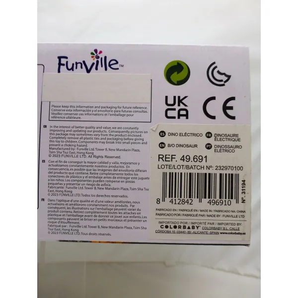 Sujungiama dalis Funville Dinozauras 23 x 21 x 8 cm 23 x 21,5 x 8,5 cm (4 vnt.)