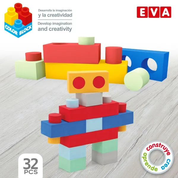 Klucīši Būvēšanai Color Block 32 Daudzums EVA (4 gb.)