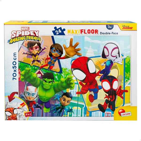Детский паззл Spidey Двухстороннее 24 Предметы 70 x 1,5 x 50 cm (6 штук)