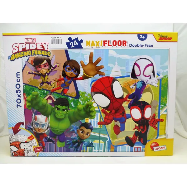 Детский паззл Spidey Двухстороннее 24 Предметы 70 x 1,5 x 50 cm (6 штук)