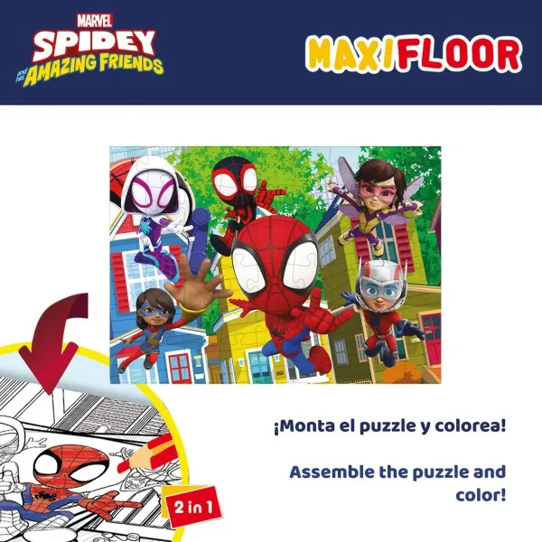 4 galvosūkių rinkinys Spidey 35 x 1,5 x 25 cm 48 Dalys (6 vnt.)