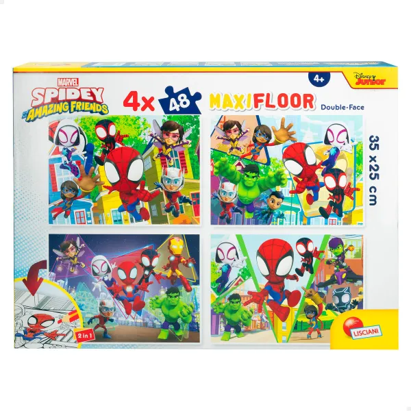 4-Puzzle Set Spidey 35 x 1,5 x 25 cm 48 Pieces (6 Units)