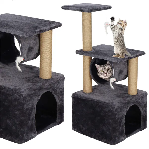 Multi-level cat house Springos PA1038 62 cm