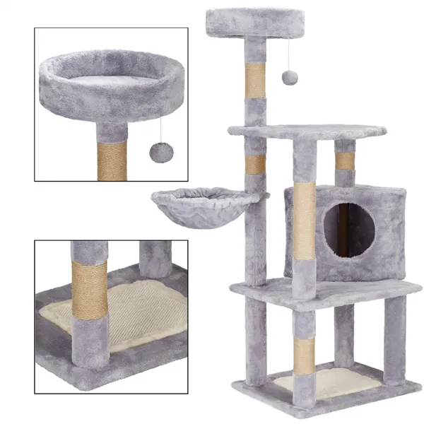 Multi-level cat house Springos PA1040 124 cm