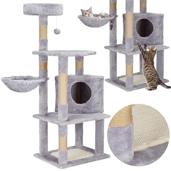 Multi-level cat house Springos PA1040 124 cm