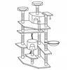 Multi-level cat house Springos PA1045 203 cm