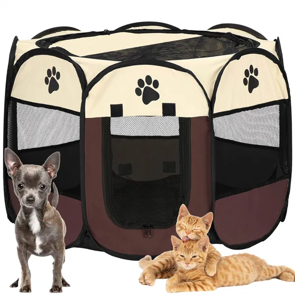 Universal playpen for dogs and cats, 81 cm, collapsible cage Springos PA1029