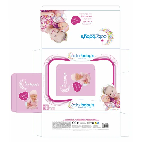 Baby Doll Colorbaby 22 x 32 x 9,5 cm 6 Units