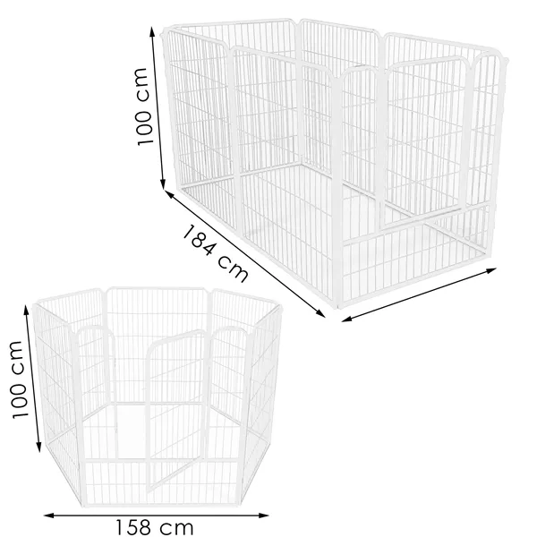 Pet cage Springos PA1004 184 x 93 x 100 cm