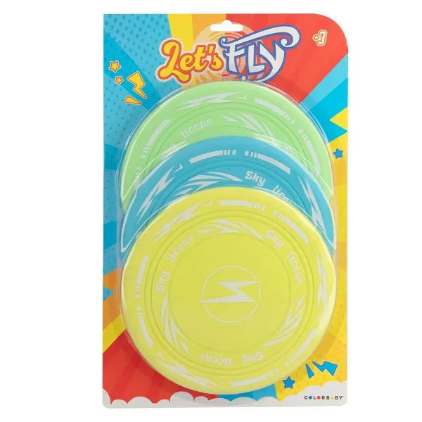 Frisbee Colorbaby Let's fly Joustava Ø 18,5 cm 3 Kappaletta 12 osaa