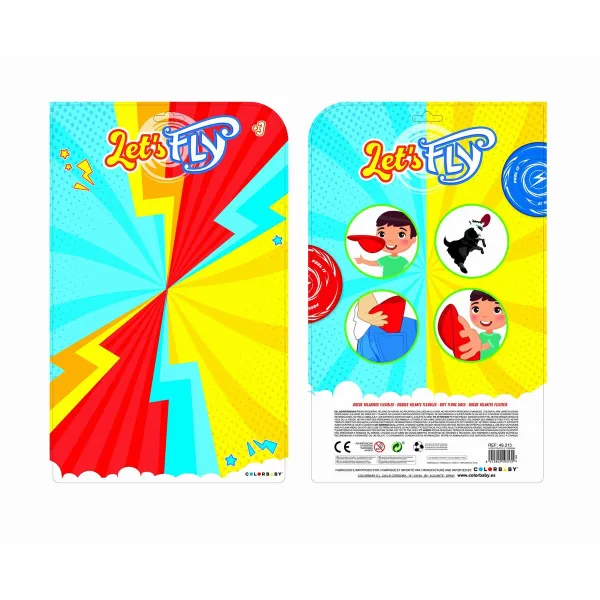 Frisbee Colorbaby Let's fly Joustava Ø 18,5 cm 3 Kappaletta 12 osaa