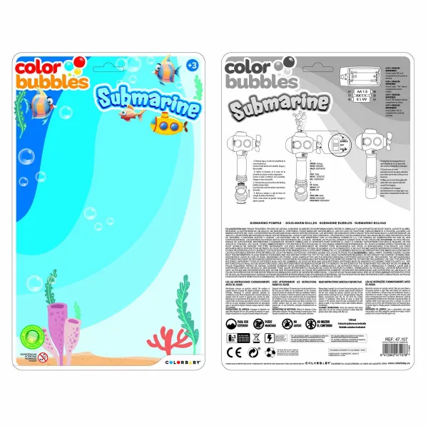 Burbuļu Pūšanas Spēle Colorbaby 14 x 28 x 7,5 cm (6 gb.)