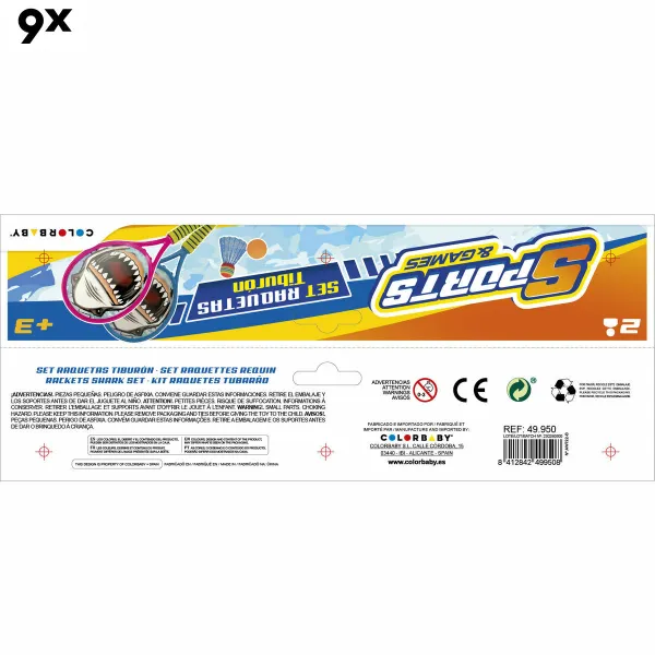 Набор ракеток Colorbaby 22 x 48 x 1,8 cm (6 штук)