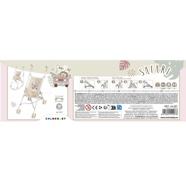 Lėlių kėdė Colorbaby Safari 27 x 56 x 53 cm Sulankstomas 12 vnt.