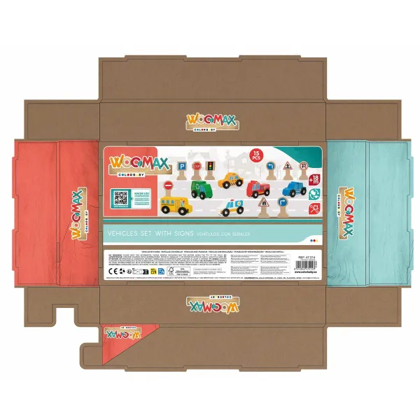 Vehicle Playset Woomax 15 Pieces (6 Units)