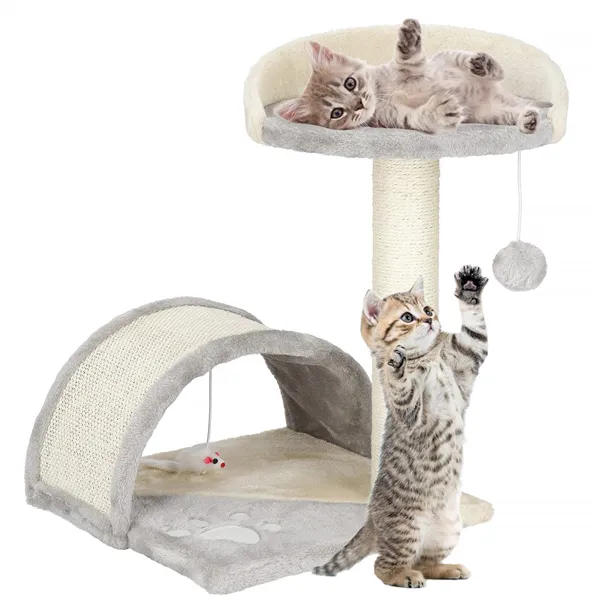 Cat scratching post with bed Springos PA1034