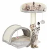 Cat scratching post with bed Springos PA1034