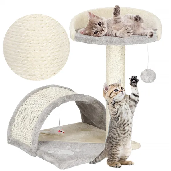 Cat scratching post with bed Springos PA1034