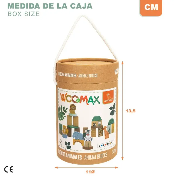 Celtniecības Komplekts Woomax dzīvnieki 28 Daudzums (6 gb.)