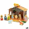 Christmas nativity set Woomax Wood Cardboard 22 x 16 x 12 cm 11 Pieces (6 Units)