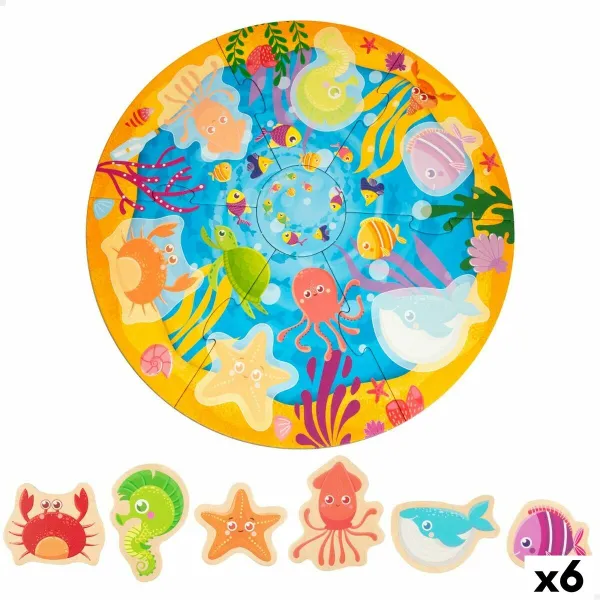 Puzle Bērniem Lisciani Giochi 33 x 1 x 32 cm Jūras 6 Daudzums 13 Daudzums (6 gb.)