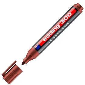 Permanenttimarkkeri Edding 300 Ruskea (10 osaa)