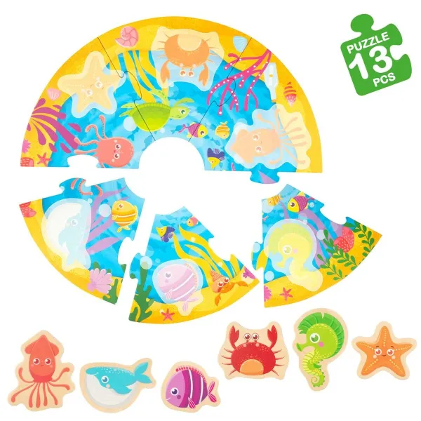Детский паззл Lisciani Giochi 33 x 1 x 32 cm Морской 6 Предметы 13 Предметы (6 штук)